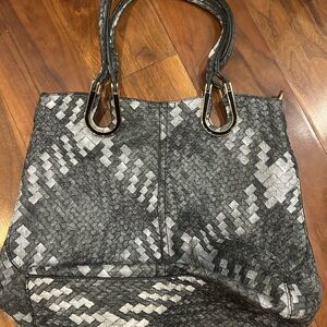 Elegant Black and Gray Women's Tote Bag